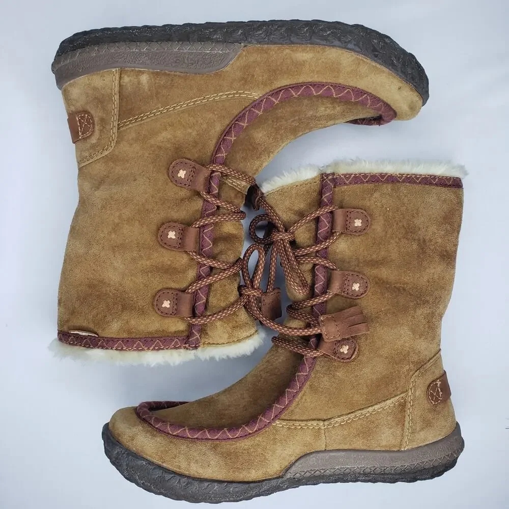 Cushe Clare Womens Size 7 Waterproof Technology Boots Lace Up Fur Lined